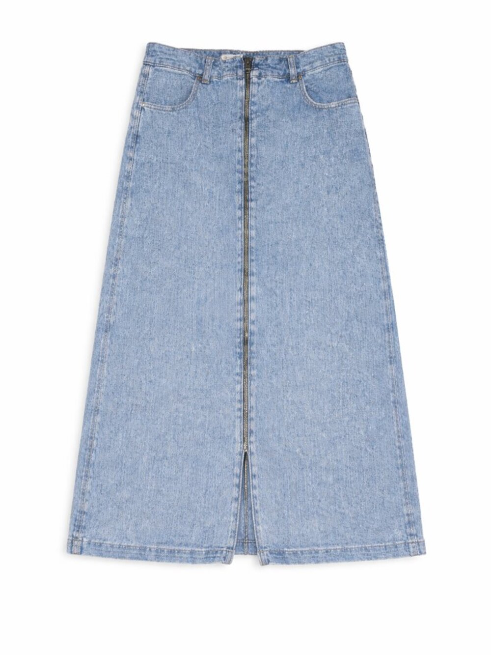 Madewell Light Blue Denim Skirt with Zipper
